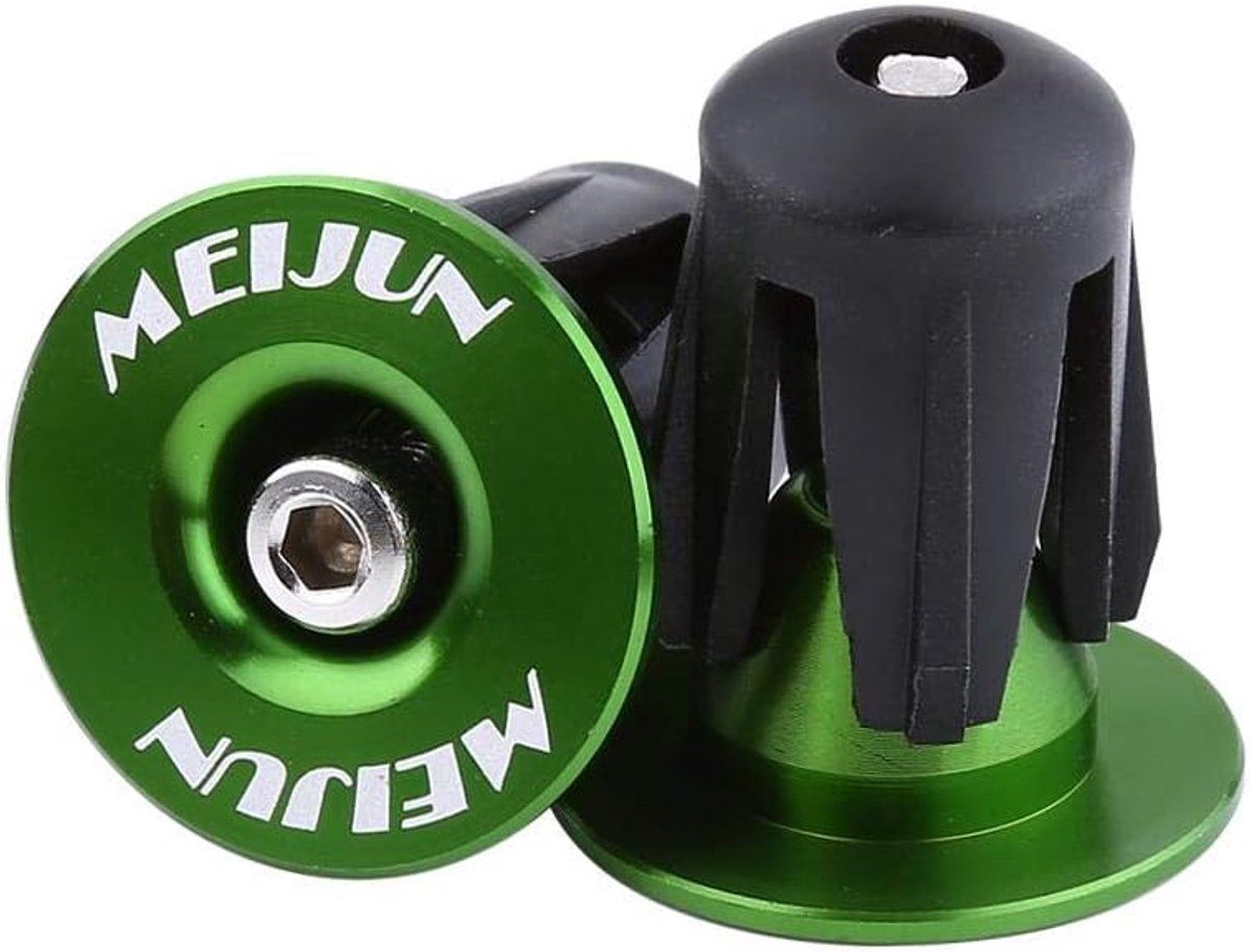 SnelShoppen - 2 Stuks Fietshandlebar Einddoppen - Kleurvolle Aluminium Fiets Handvatten - Handlebar Caps voor Mountainbike en Racefiets - Geschikt voo