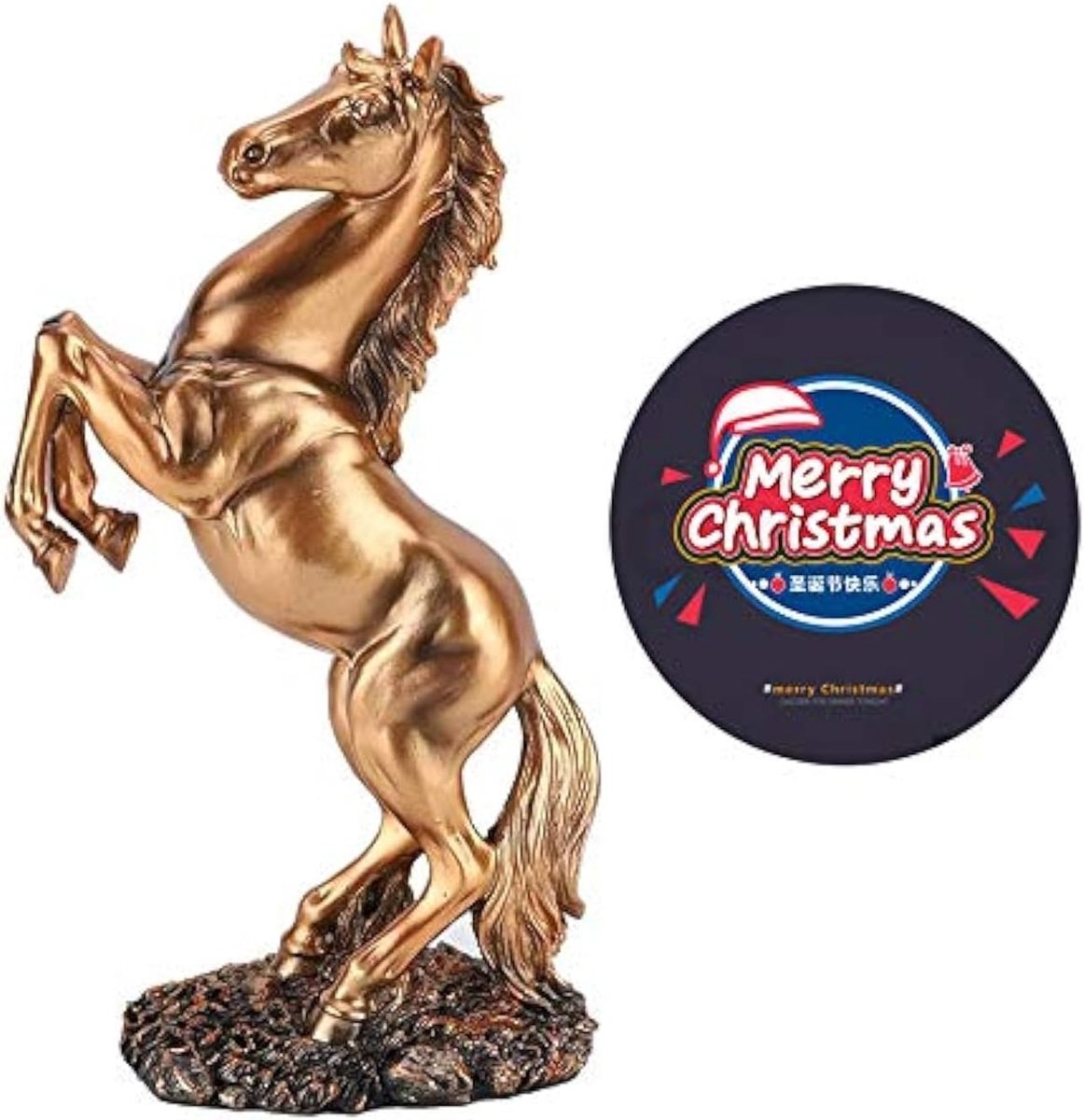 SnelShoppen - Resin Beeld Paard Vlecht Paard met Betekenis van Succes, Moderne Sculptuur voor Kantoor Decoratie, Geschikt voor Individuen, Gastenkamer