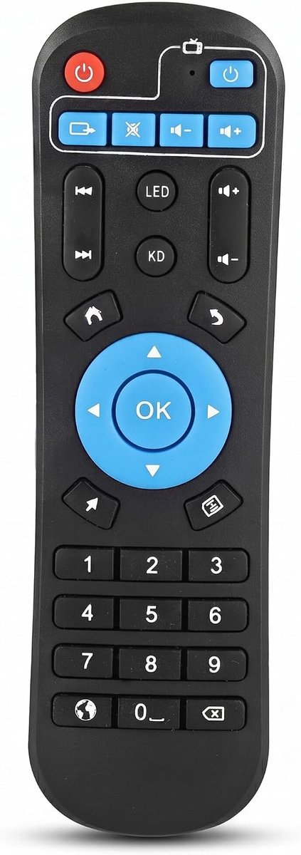 SnelShoppen - Vervangende Afstandsbediening voor Set Top Box, Compatibel met T95Z Plus T95U Pro T95V Pro Q Plus QBOX, Betrouwbare en Stabiele Afstands