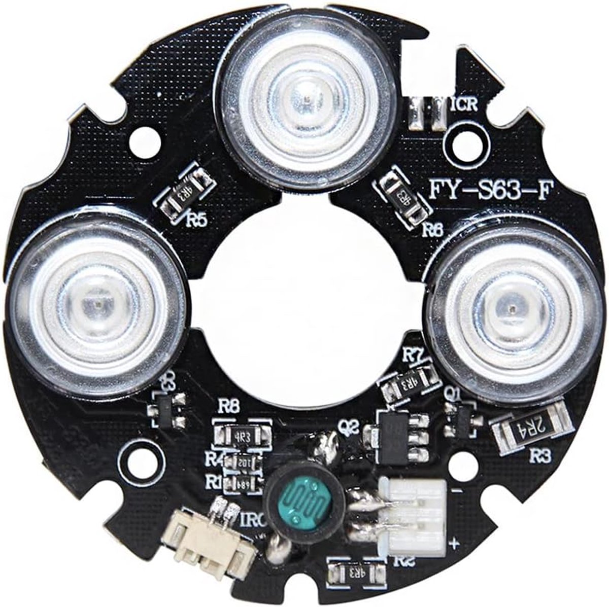 Infrared 3 LED Array board 850nm - IR Illuminator tot 30m - DC 12V - Geschikt voor camera modules - ShopVlot