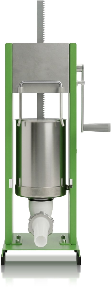 Le Pratique | Worstenvuller Verticaal 3L | RVS cilinder, 2 snelheden, incl. 4 vulpijpen (15, 23, 29, 38 mm) - Made in Italy