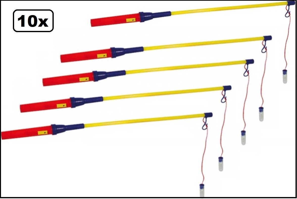 10x stuks Elektrische lampionstokjes met lichtje - lampion stokjes