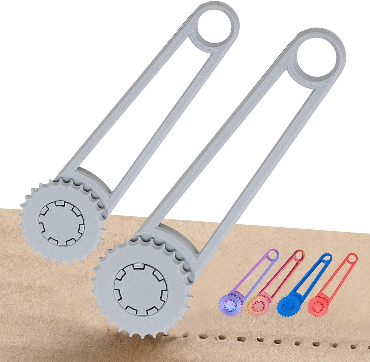 LISM-Twee gereedschappen Geschikt voor het ponsen van karton, een handmatige perforator Geschikt voor het aanpassen van dozen (grijs).