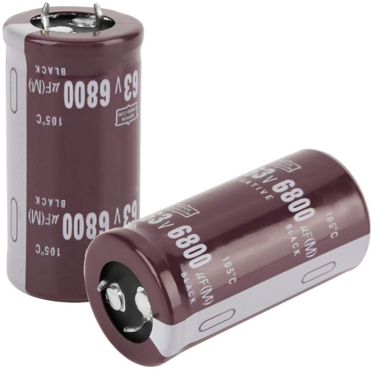 elektrolytische condensator 63V 6800uF - grote behuizing - snap verbinding - geschikt voor filtering - ShopVlot