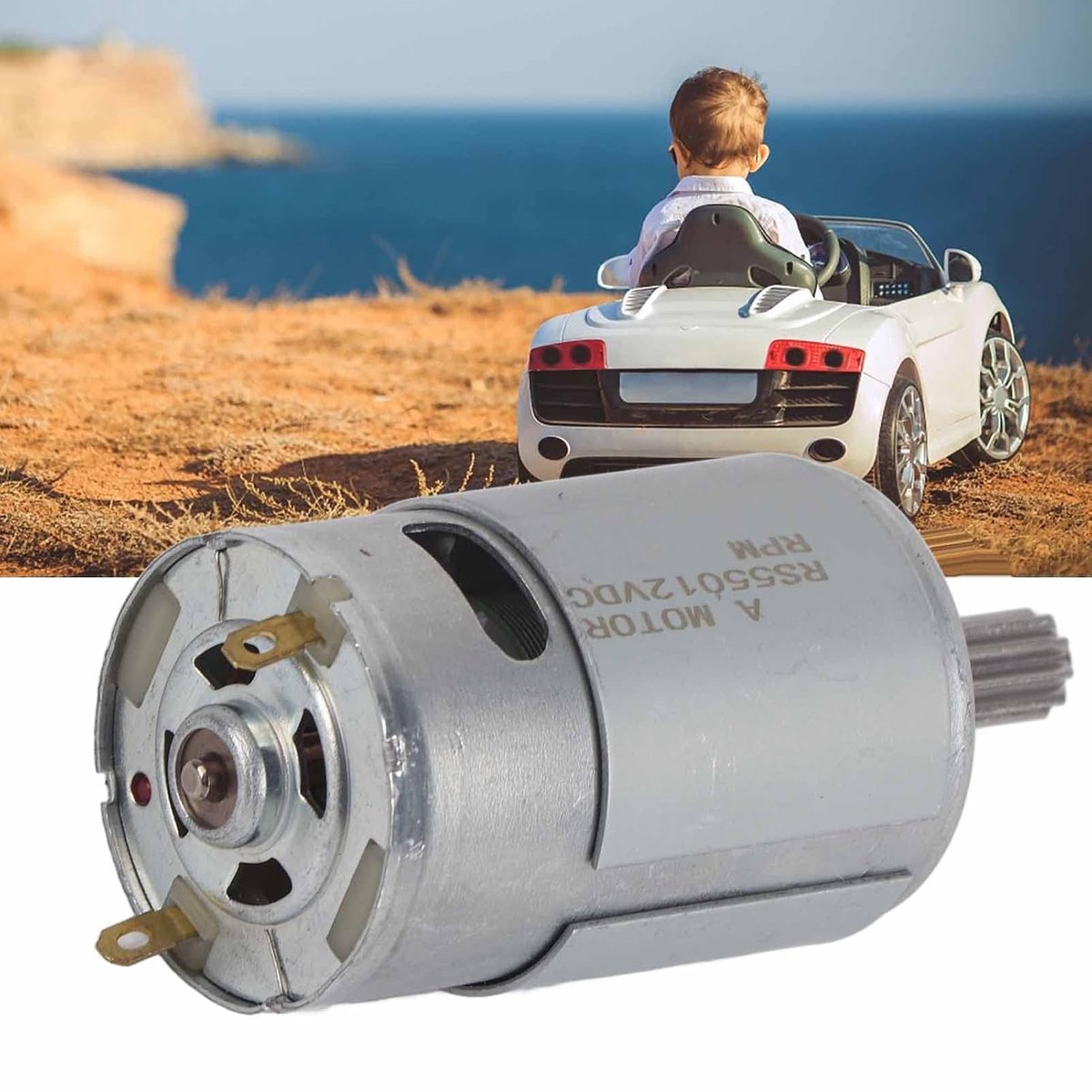 SnelShoppen - 12V RS550 Motor, 35-55 Watt Hoge Snelheid Micro Motor voor Kinderspeelgoed Auto's en Motoren, Duurzaam en Krachtig, Compact en Geluidsar