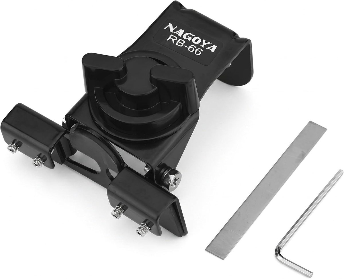SnelShoppen - Mini Antenne Houder RVS Auto Voertuig Mobiele Antenne Clip Bevestiging Basis, Draagbare Antenne Montagemet Dubbelzijdig Plakband voor Au