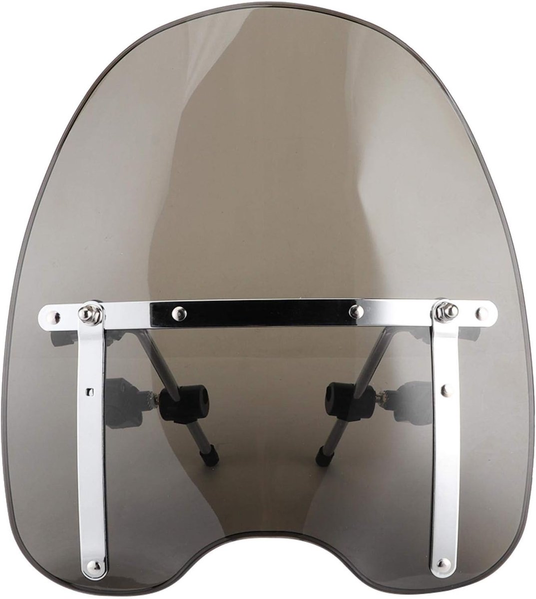 SnelShoppen - Universele Motor Windscherm 22-25mm Handvat Winddeflector, 360° Verstelbaar, Hoogwaardige ABS, Smoked, Motoraccessoire voor Glare Vermin