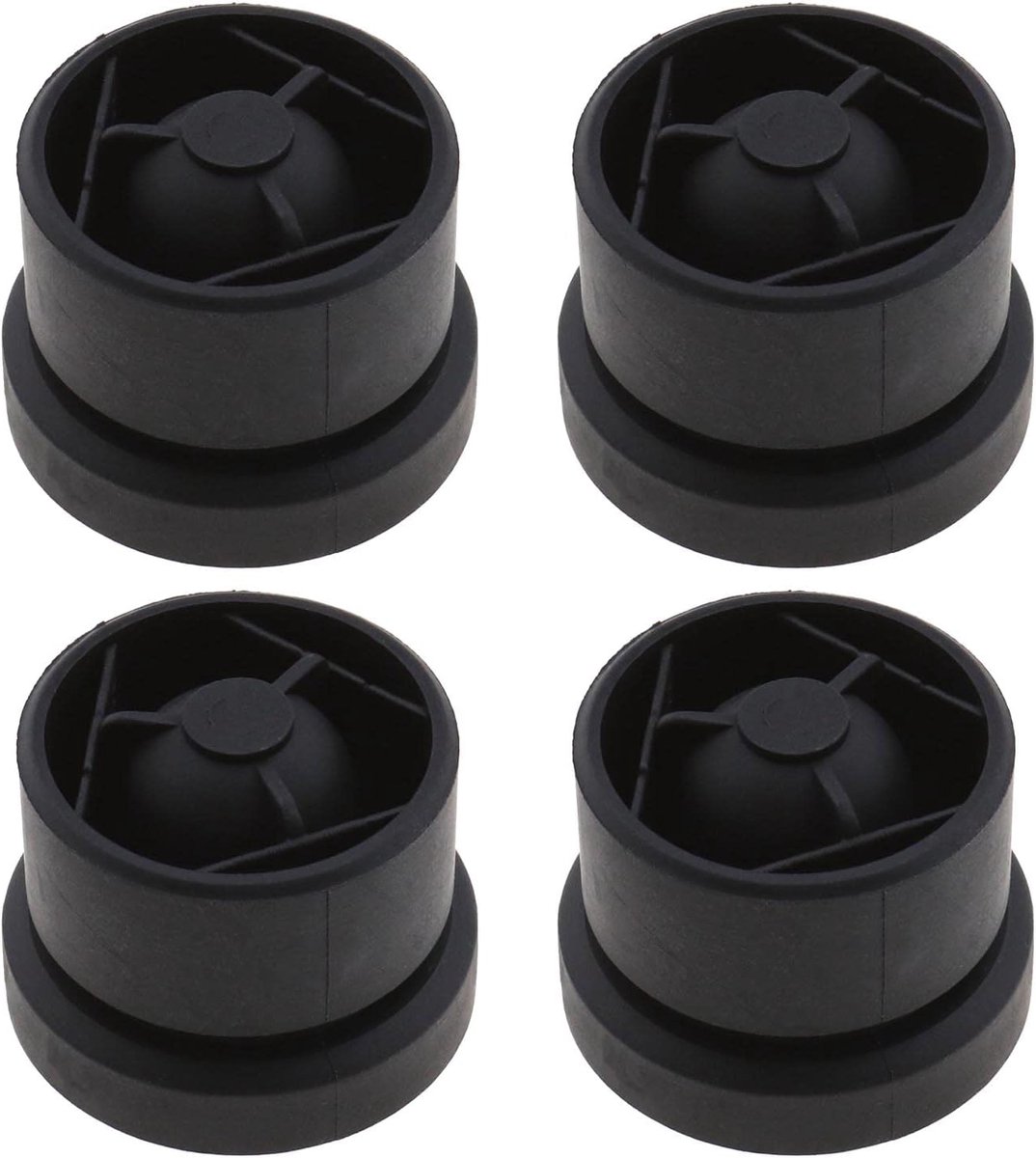 SnelShoppen - 4 Stuks Rubber Bumpers Motorafdekking Dichting Trim Compatibel met Audi/VW/Seat/Skoda Auto Accessoires Reserve Onderdelen