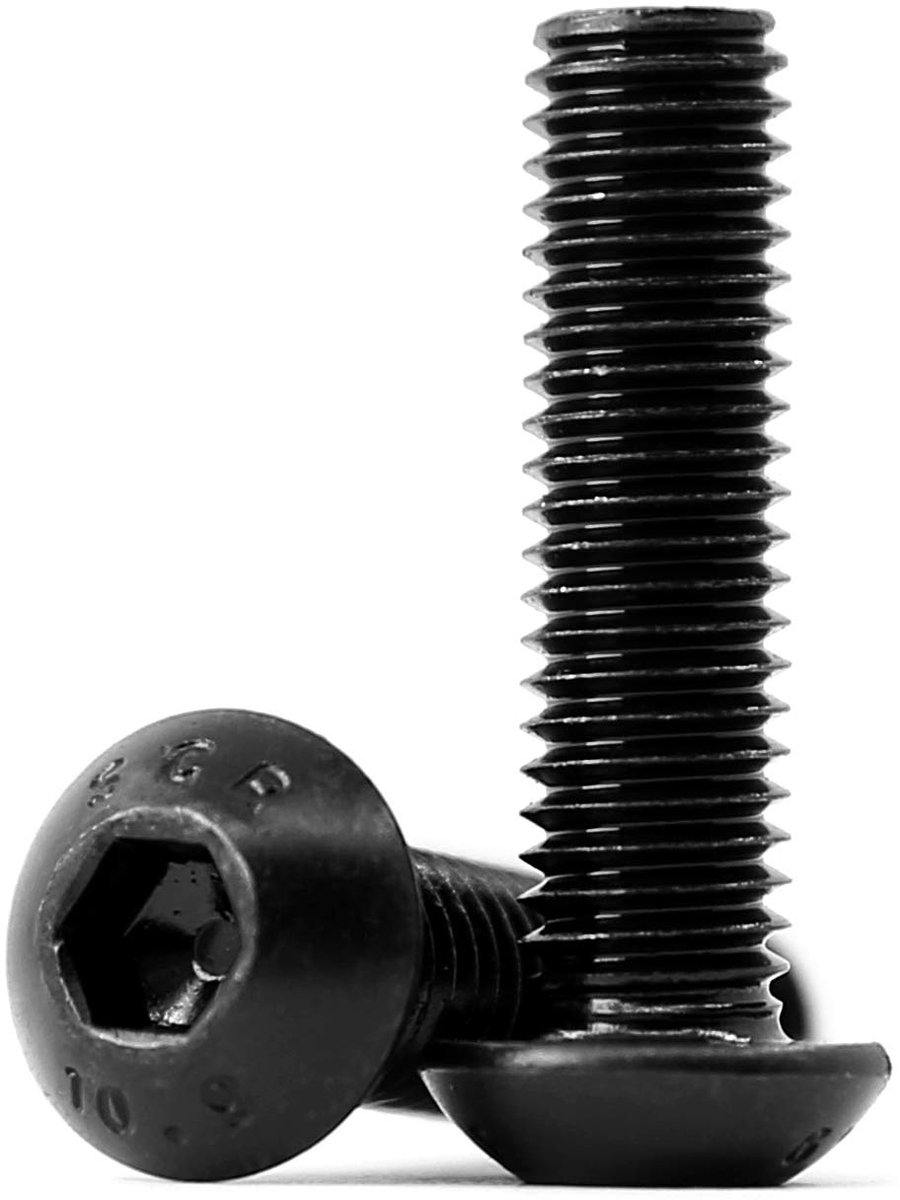 SnelShoppen - 80 Stuks M5x16mm Zeskant Socket Lenskop Schroeven 10.9 Graad Koolstofstaal Voldraad Zwart voor Bouw en Klusprojecten
