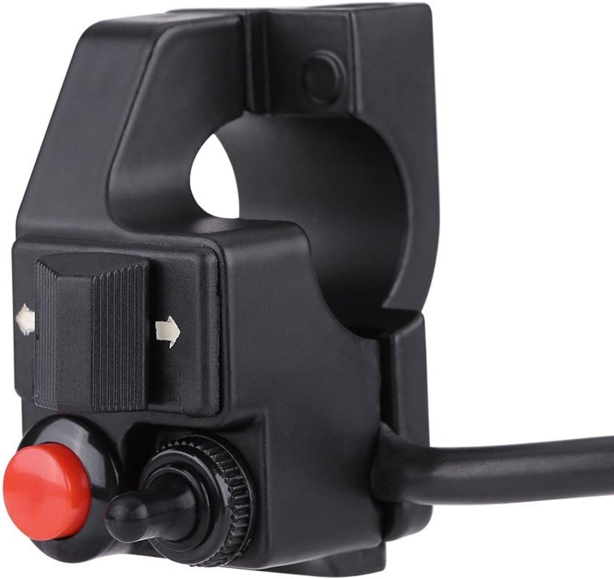 SnelShoppen - Universele Motor Schakelaar Handvat 7/8"/22mm voor Motorfiets ATV, Hoofdlicht Bevestiging, Druktoets Hoorn, Richtingaanwijzer Schakelaar