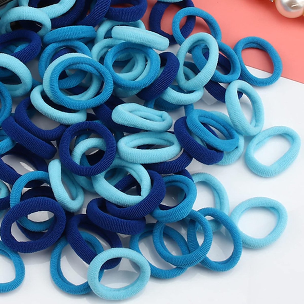 SnelShoppen - Pack van 100 Mini Haarg elastiekjes, Kleine Elastische Haardbanden voor Meisjes, Multikleur, Duurzame Mini Haarbandjes voor Paardenstaar