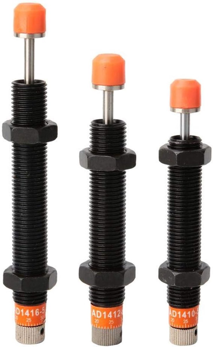 SnelShoppen - Pneumatische Schokdemper AD1412-5, 10/12/16mm Slag, Verstelbare Oliedruk, Shock Absorber voor Pneumatische Cilinders, Hoogwaardig Metaal