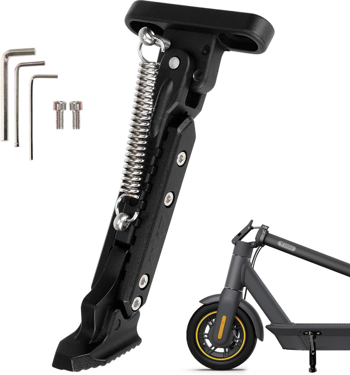 SnelShoppen - Ulip Scooter Steunhouder Vervangonderdeel Voor Elektrische Scooter Ninebot G30 Max/G30D/G30LE/G30E - Zwart - Verstelbaar en Antislip
