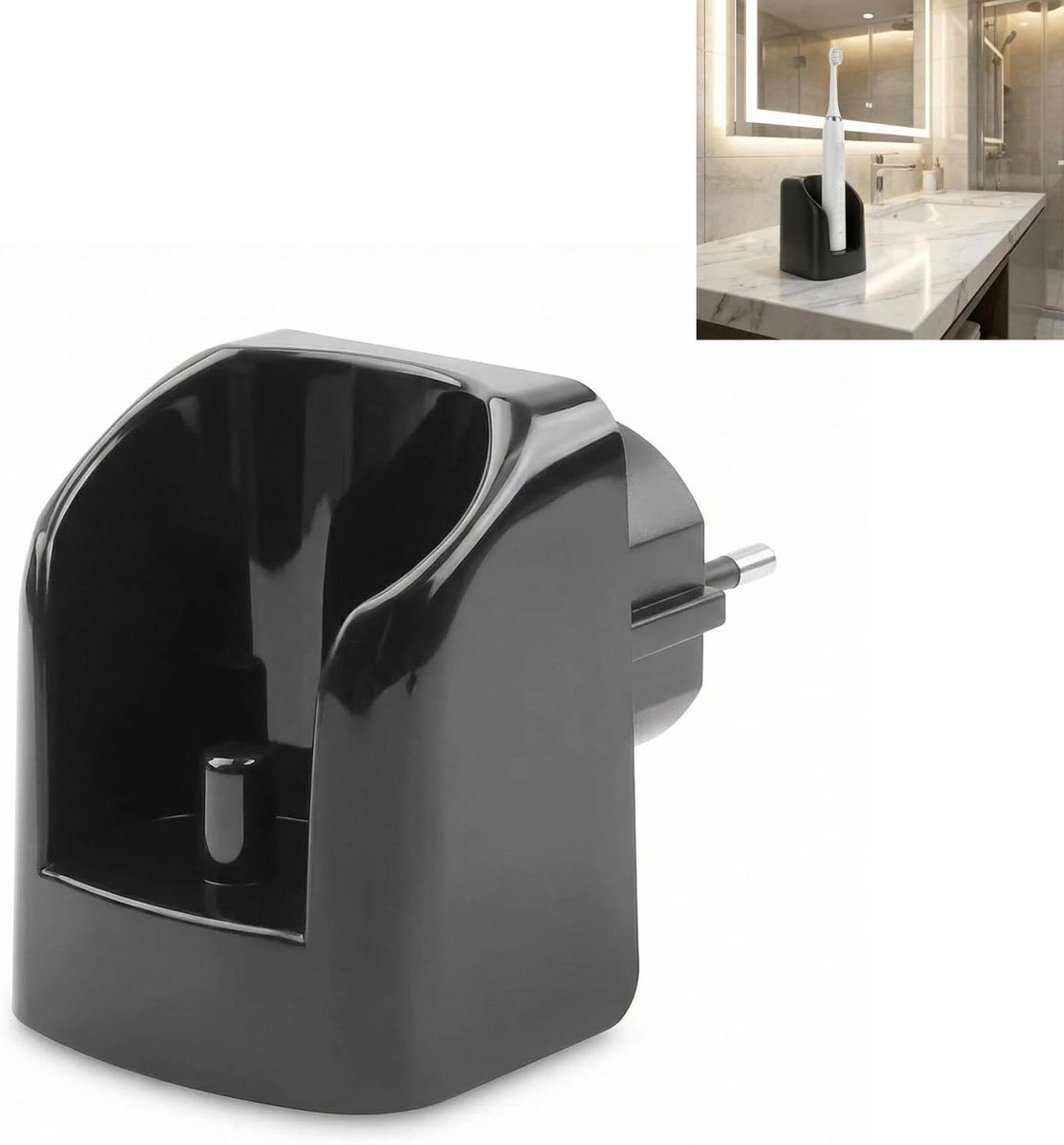 Oplaadstation voor elektrische tandenborstels, wandmontage, EU-plug, geschikt voor Pro Vitality en iO Series, draadloos en compact ontwerp