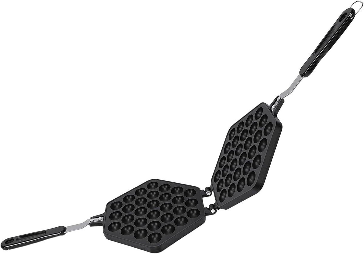 Wafelijzer - Wafelpan Poppertjespan - Lekkere Wafels Maken - Antiaanbaklaag - 40 x 22 x 5 cm - Zilver