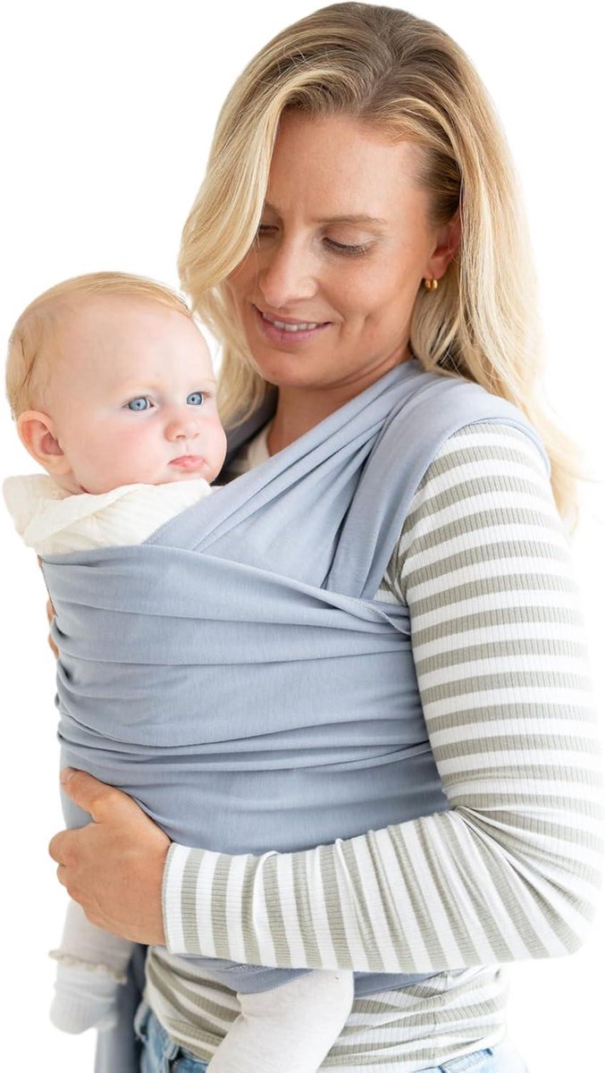 Draagdoek - Babydraagzak - Baby Nabijheid - Verstelbare Pasvorm - 508 cm - Grijs