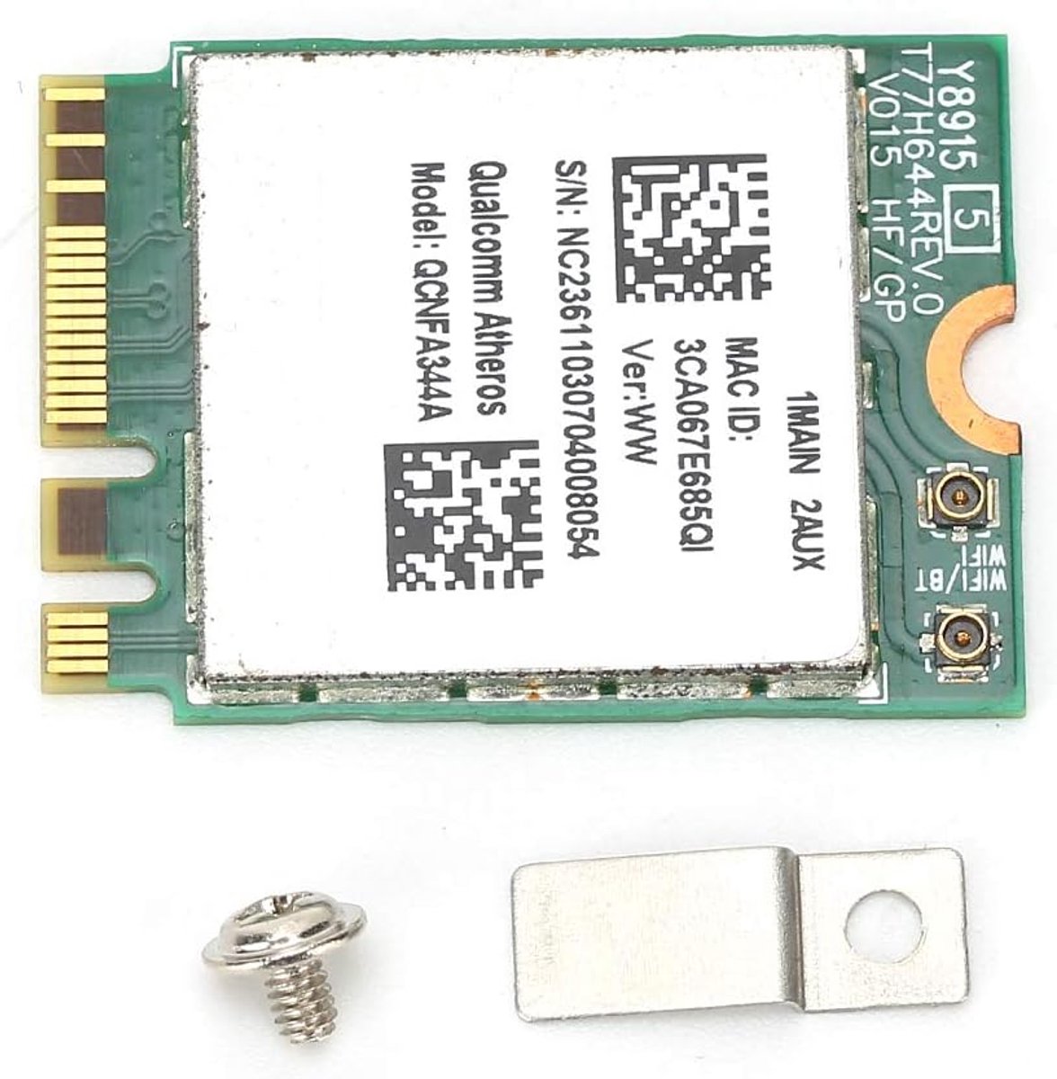 SnelShoppen - Dual-band draadloze netwerkkaart QCNFA344A, wifi voor Bluetooth, 1200Mbps, snelle internetverbinding, eenvoudig te installeren, ideaal v