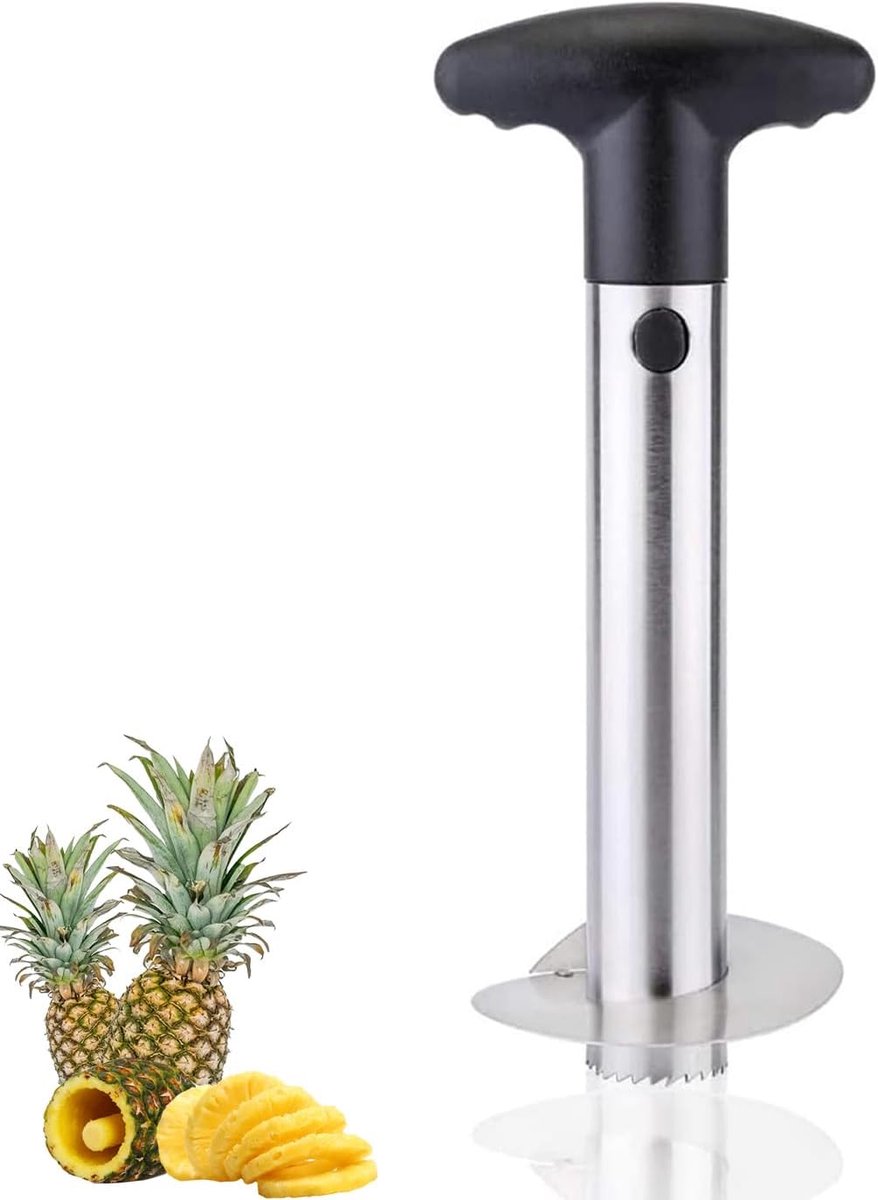 Ananas snijder - roestvrij staal - versterkte dikke mes - eenvoudig en snel ananas snijden - ShopVlot