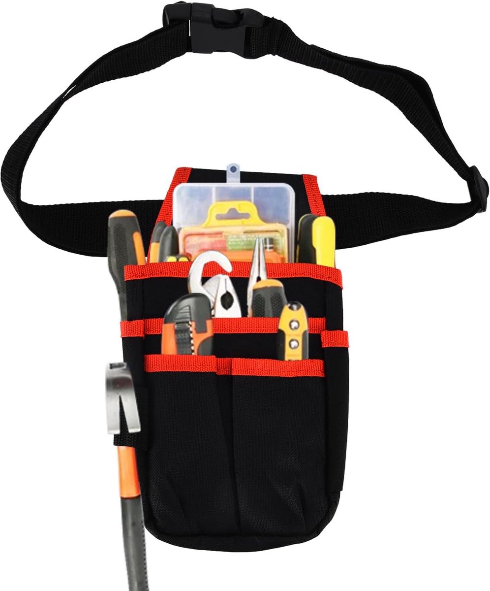 SnelShoppen - Organizer Tool Pouch, Professionele Elektricien Pouch, Oxford Katoen Zware Huishoudelijke Opslag Tuinriem Gereedschap Tas voor Loodgiete