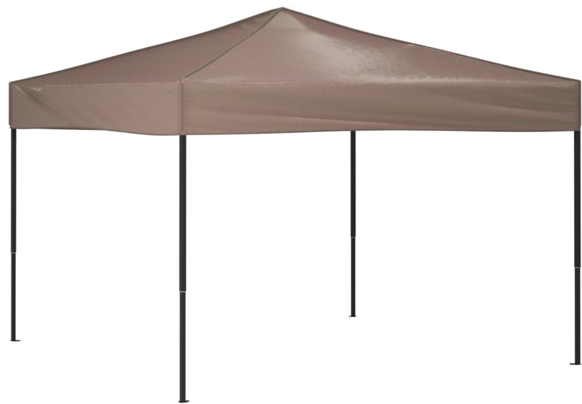 Partytent - 3x3 m - Zijwanden - Easy Up - Paviljoen - Opvouwbaar - Waterdicht - Weerbestendig - Taupe