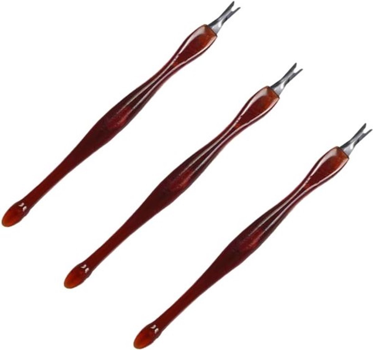 Set van 3 Huid- en Nagelverzorgingshulpmiddelen, Dubbelzijdige Cuticle Cutter en Pusher voor Manicure en Pedicure