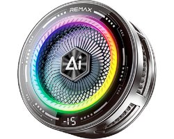 Remax RT-F14 – Telefoonkoeler – AI-temperatuurregeling – Digitaal display – Magneet en clip – Zwart