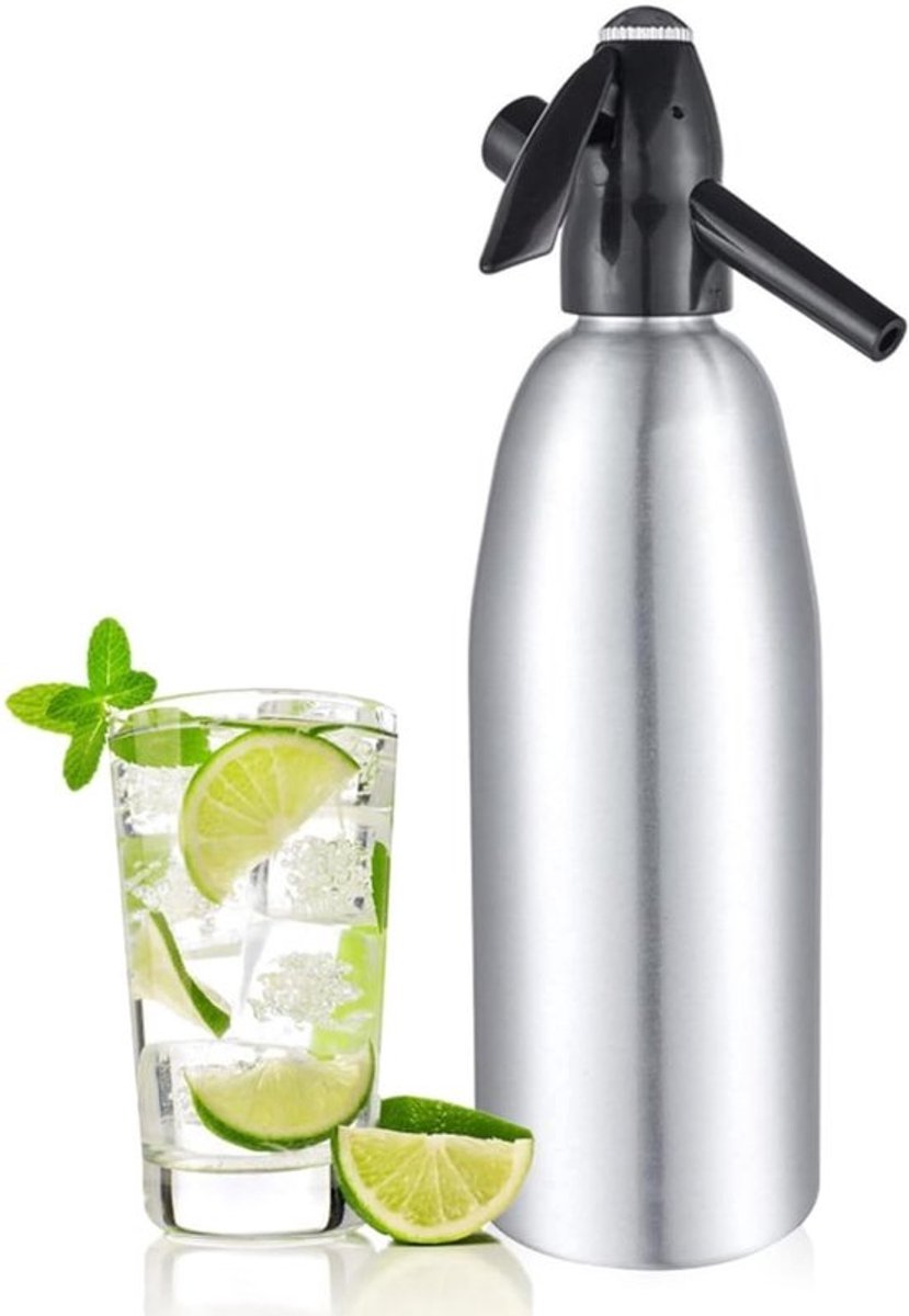 Sifon 1L Professionele Legering - Soda Machine - Koolzuurhoudende Drank Dispenser - Handmatige Carbonator - Drukregelaar - Herbruikbaar en Duurzaam - Soda Maker