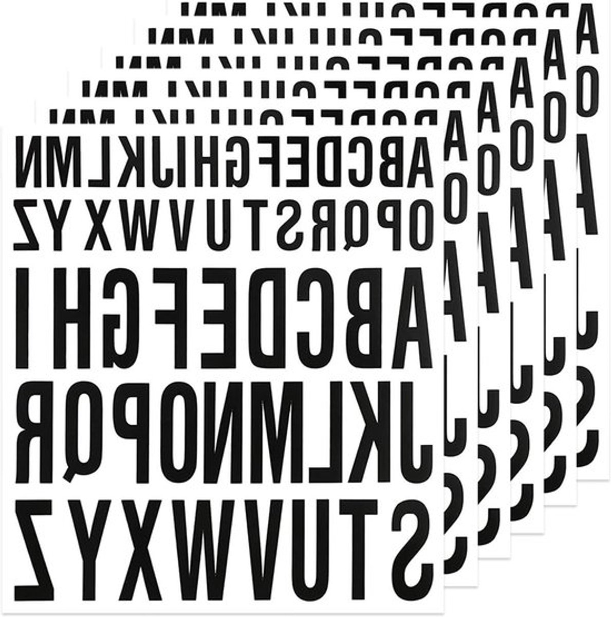 6 Stuks Vinyl Letter Stickers - Verwijderbare Zelfklevende Waterdichte Hoofdletters, Volledige Alfabet Set voor Creatieve Projecten en Decoratie