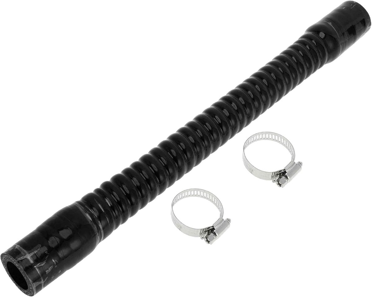 SnelShoppen - Universele zwarte siliconen slangklem set 25 mm ID, 400 mm lengte, koelvloeistofslang met klemmen, hoogtemperatuur, motorolie, remvloeis