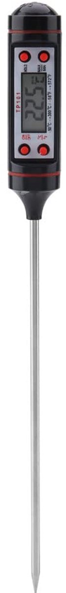 SnelShoppen - Digitale Voedselthermometer RVS Probe - Snelle Temperatuurmeting LCD Scherm voor BBQ, Vlees, Jam, Bakken en Babyvoeding