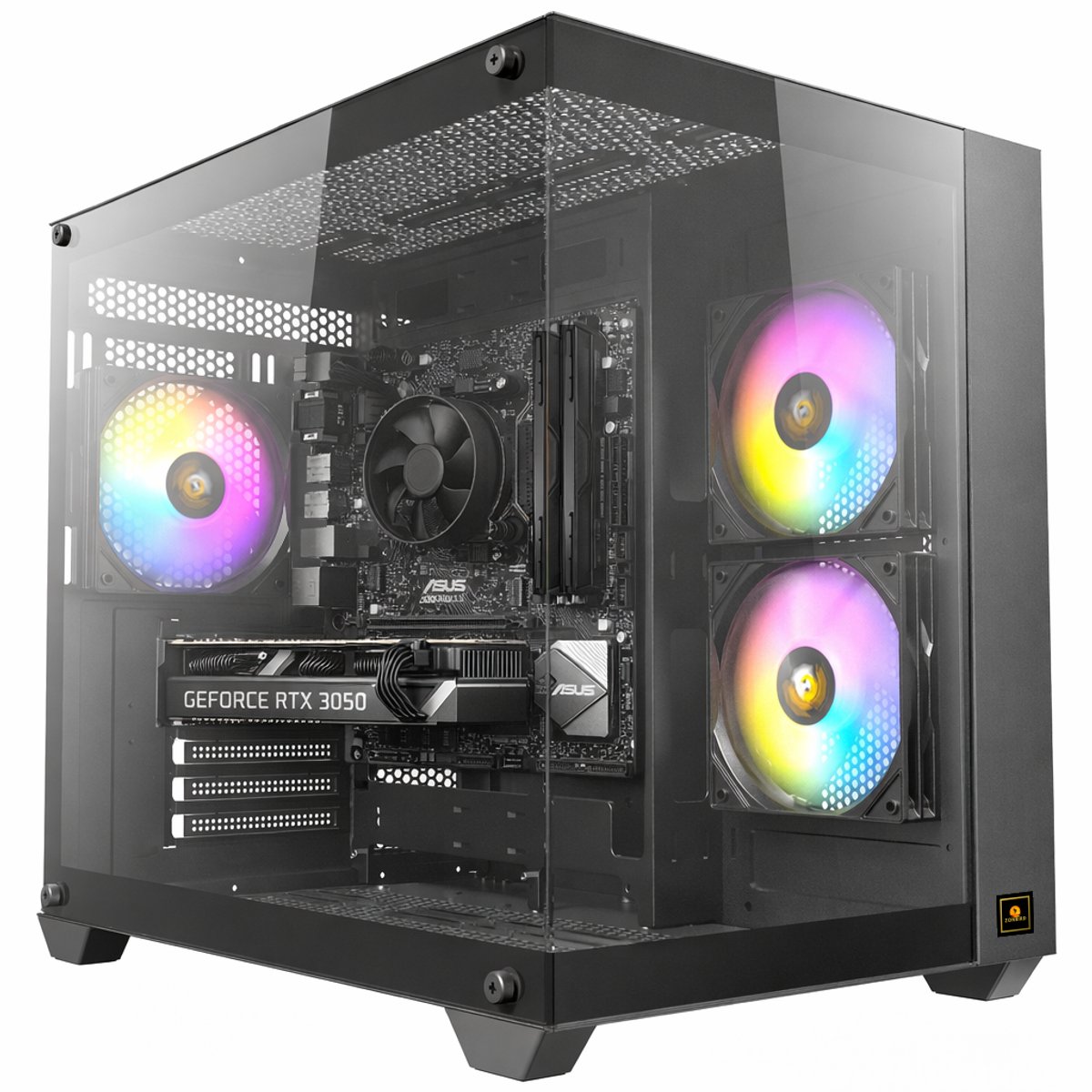 Zonbird Game PC Black Hawk – AMD Ryzen 5 5500 – RTX 3050 – 16 GB geheugen – 480 GB SSD – Windows 11 Pro