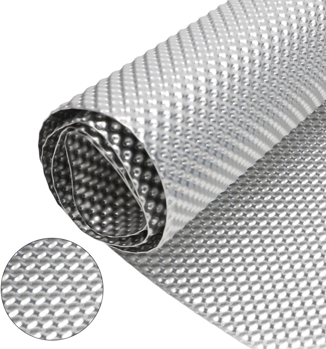 Hittebescherming plaat 100 cm x 40 cm - Geëmbosseerde aluminium plaat - Corrosiebestendig - ShopVlot
