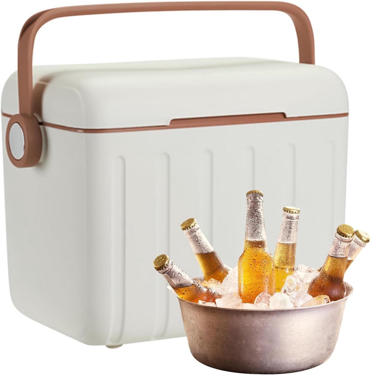 Geïsoleerde Koelbox - Draagbare Koeltas - Buitenactiviteiten - Efficiënte Koeling - 6 Liter - Wit