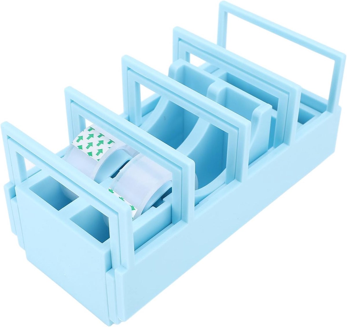 SnelShoppen - Tape Dispenser voor Verpakking, Lichtgewicht Snelle Dosering met 2 Stuks Tape voor Thuis, Kantoor, Feesten en Creatieve Klussen