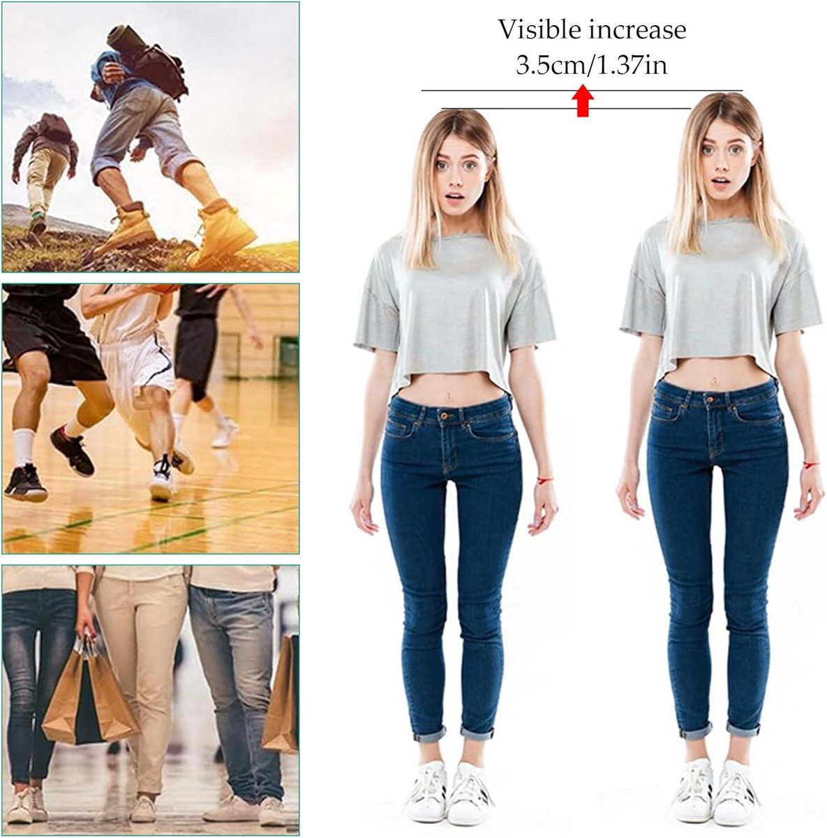 Schoeninlegzolen 3,5 cm - Onzichtbaar - Voor mannen en vrouwen - Optimale schokabsorptie - ShopVlot