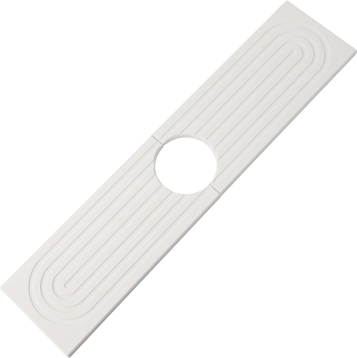 SnelShoppen - Diatomiet Droogmat, Absorberende Mat voor Kraan, Afwasmat, 45x10cm, Wit, Ideaal als Zeep Dish en Spons Houder voor Keuken