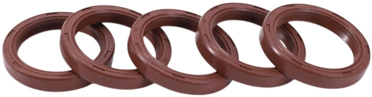 Universele Dubbele Lip Olieafdichting met Stalen Veer voor Roterende As 35x45x7mm - Hoge Druk, Fluorescerend Rubber, 5 Stuks, Afdichting, Duurzaamheid, Industrie
