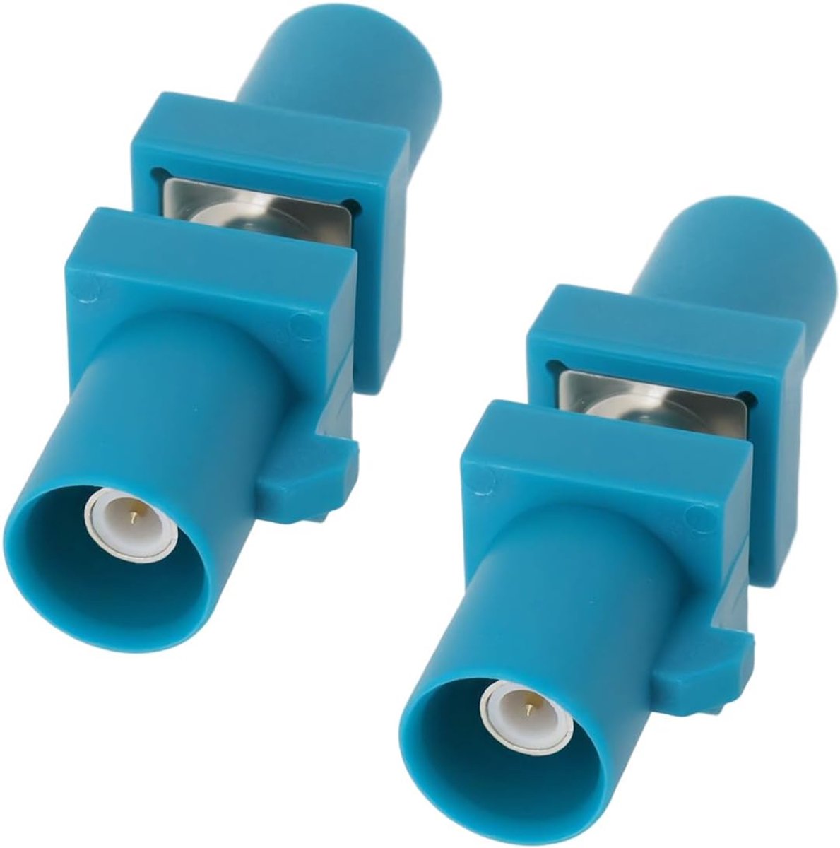 SnelShoppen - 2 Stuks Fakra Z Adapter Male naar Male Connector voor Auto Telematica GPS Radio Systemen Antenne Toepassingen Water Blauw
