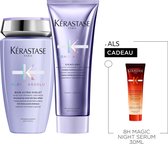 Kérastase Blond Absolu Duo + Cadeau - Shampooing Neutralisant 250 ml & Après-Shampooing 250 ml + Après-Shampooing 75 ml Cadeau - Cheveux blonds décolorés et méchés