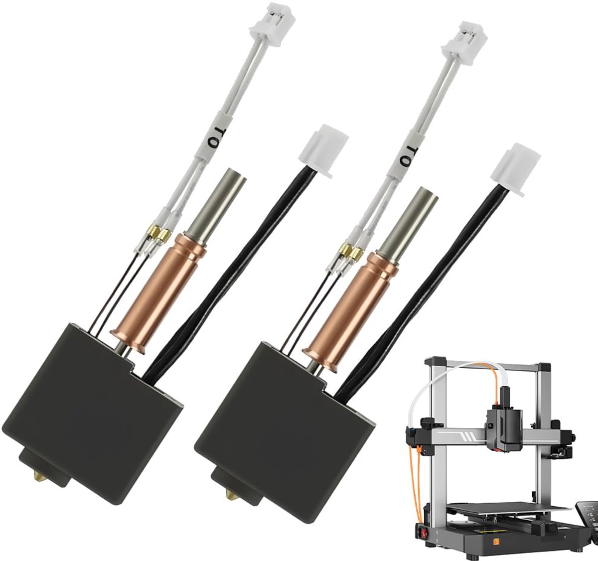 Hotend Kit voor 3D Printer - 2 Stuks 0.4mm Messing Nozzle - Hoge Temperatuur Weerstand - Gemakkelijke Installatie - ShopVlot