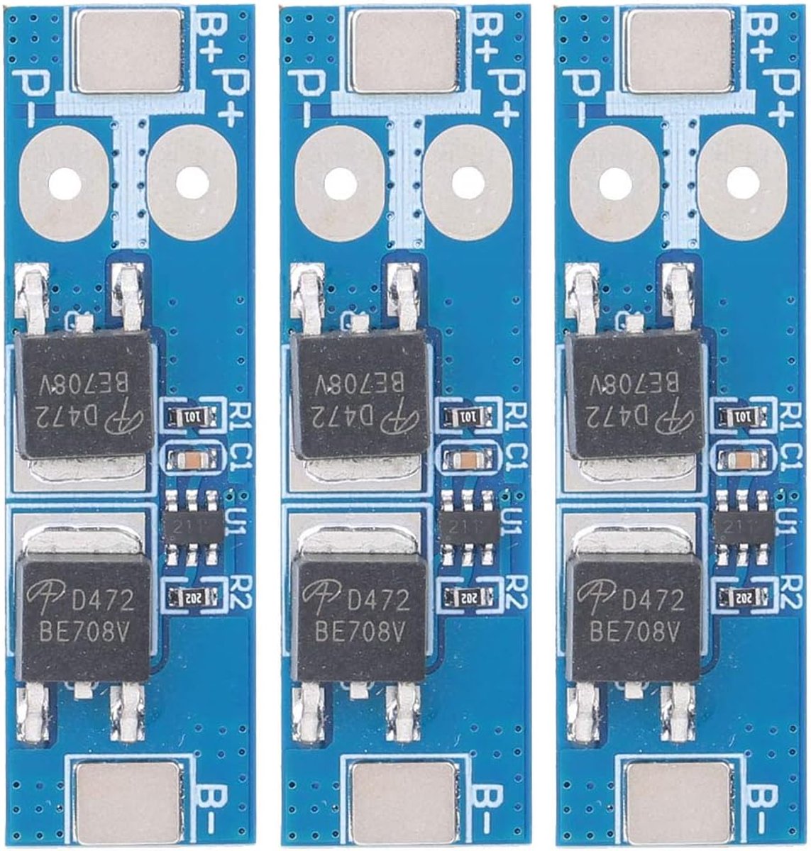 SnelShoppen - 3 Stuks 3,2 V 12A Batterijbescherming Lithiumbatterij Beschermingskaart, Overbelasting & Ontlading Bescherming, Compact Ontwerp, Nauwkeu