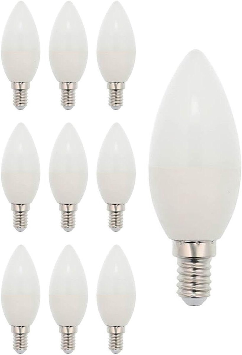 LED Kaarslamp C37 - Kroonluchterlamp E14 - Sfeerverlichting Thuis - Vervangt 40W Gloeilamp - Ø50mm - Transparant