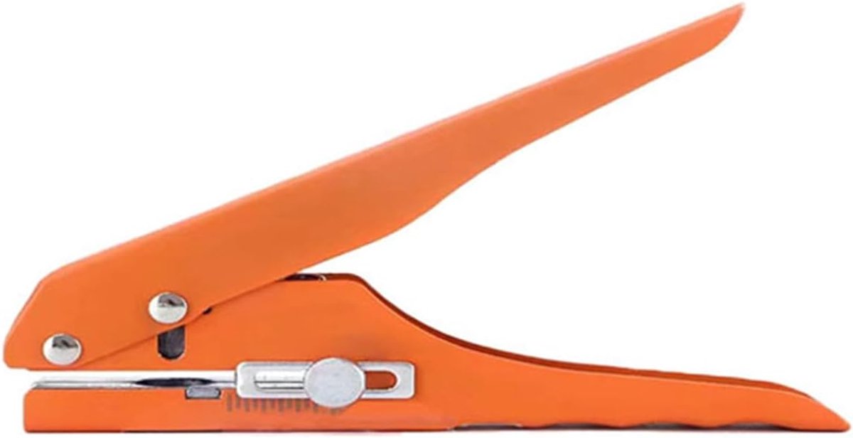 SnelShoppen - Heavy Duty Enkele Gaatjespons Handheld Gereedschap voor Sealing Strip Bankkaart PVC Hard Film Dun Fineer 10mm Plat