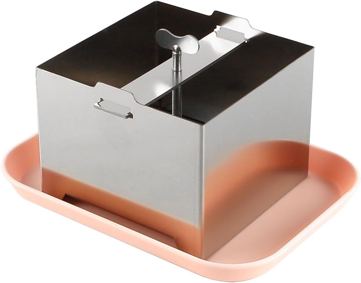 SnelShoppen - RVS Tofu Maker DIY Pers Mal Kit - Stalen Tofu Pers Mal voor Zelfgemaakte Sojabonen Curd - 0,5 kg Tofu Maken - Keuken Accessoire