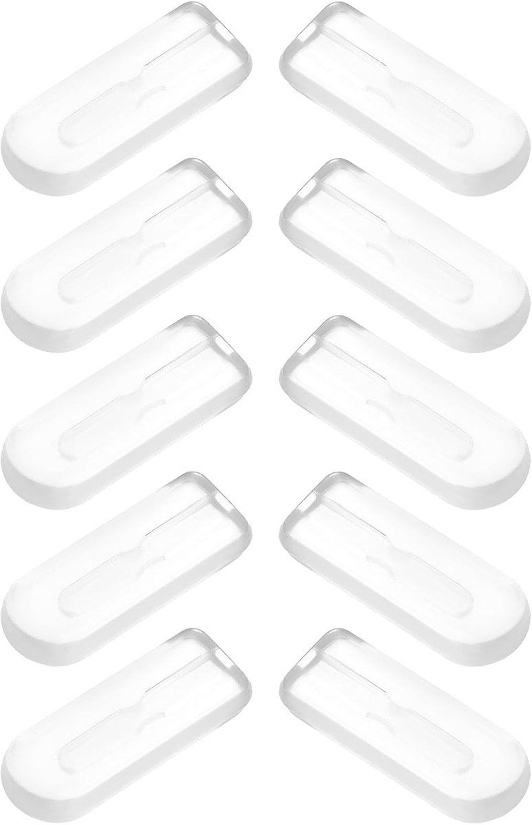 SnelShoppen - 5 Paar Vervangende Neuskussentjes voor Brillen en Zonnebrillen - Zacht Siliconen - 12x5mm - Eenvoudig te Installeren - Geschikt voor Div