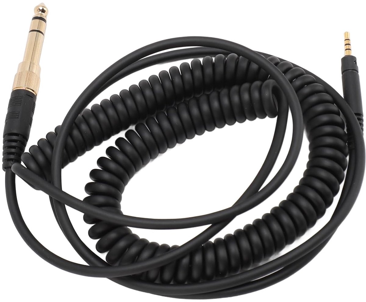 SnelShoppen - Coiled Hoofdtelefoon Geluid Kabel Vervanging Flexibel 130-300cm OFC Koper Draad voor HD598 HD599 HD569 HD579 HD558 HD518, Draagbare Stal