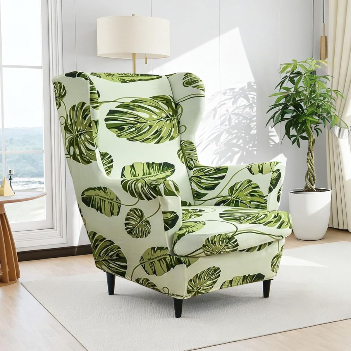Elastische Hoes voor Ohrensessel, Stretch Sesselhoes, Wasbare Beschermhoes voor Woonkamer en Interieur