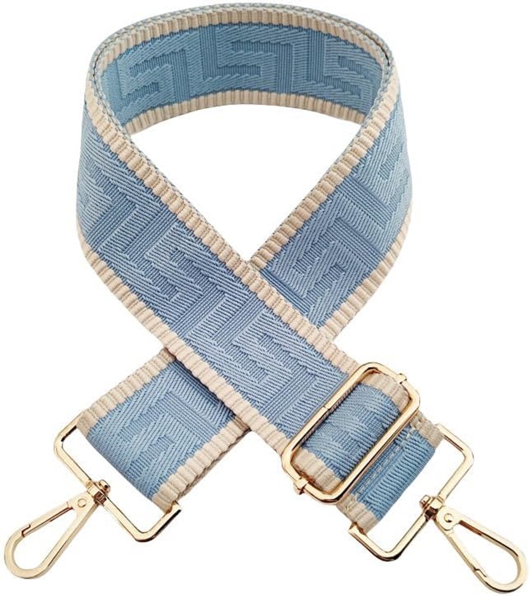 SnelShoppen - Verstelbare Tasriem 72-130 cm, Schouderriem voor Tassen, 5 cm Breed, Boho Stijl, Draagriem voor Handtas, Tote Bag, Schoudertassen, Licht