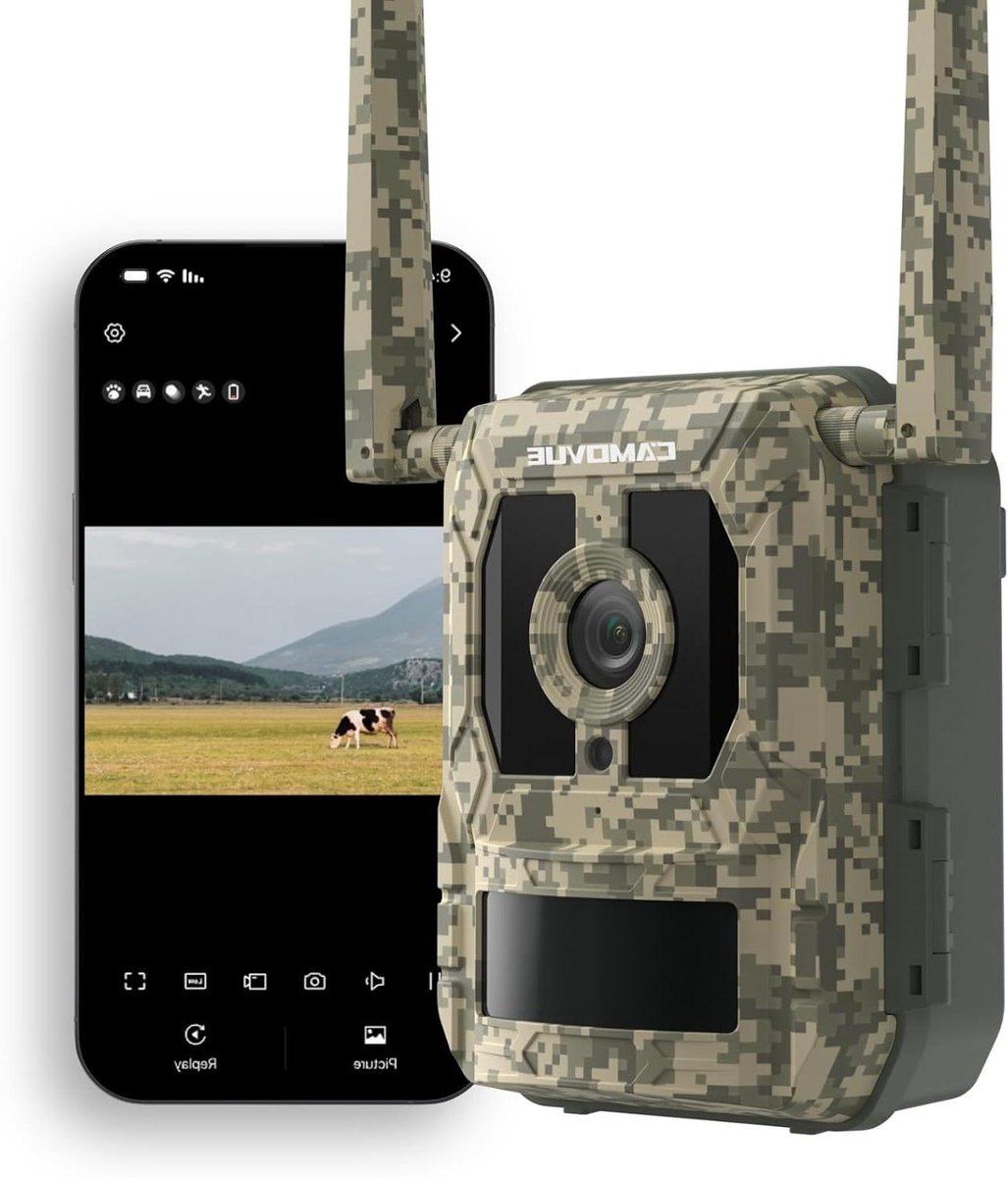 Wildcamera met SIM - 4G LTE Camera - Dieren Observatie - Starlight Nachtzicht - 8MP UHD Resolutie - Digitaal Camouflage