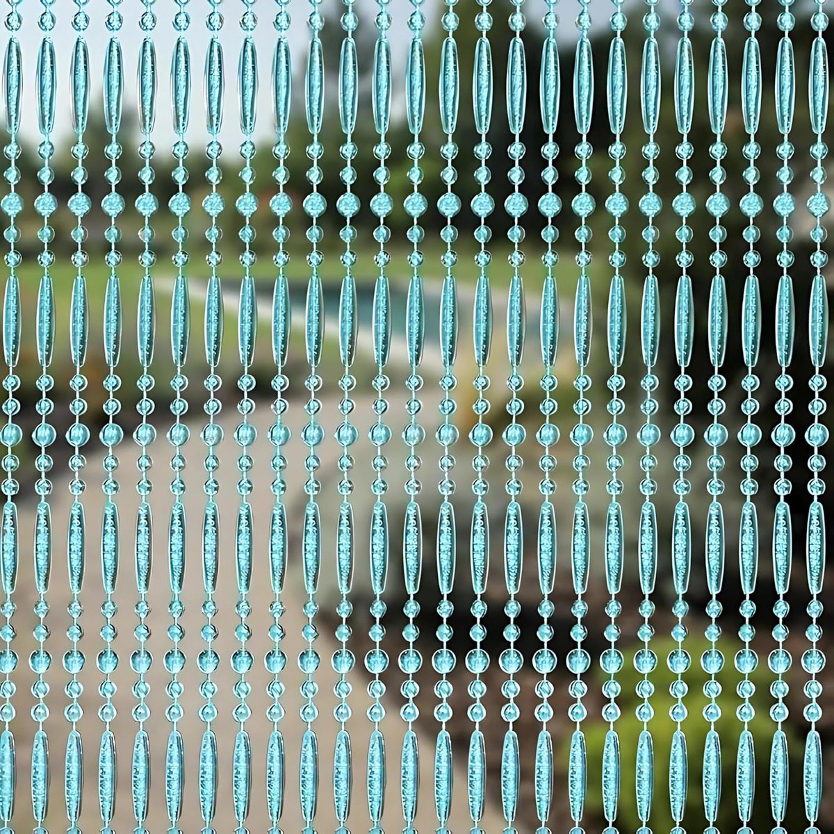 Beadscheidingsgordijn 100 x 230 cm - Turquoise - Insectbescherming - Voor een frisse bries - SnelShoppen